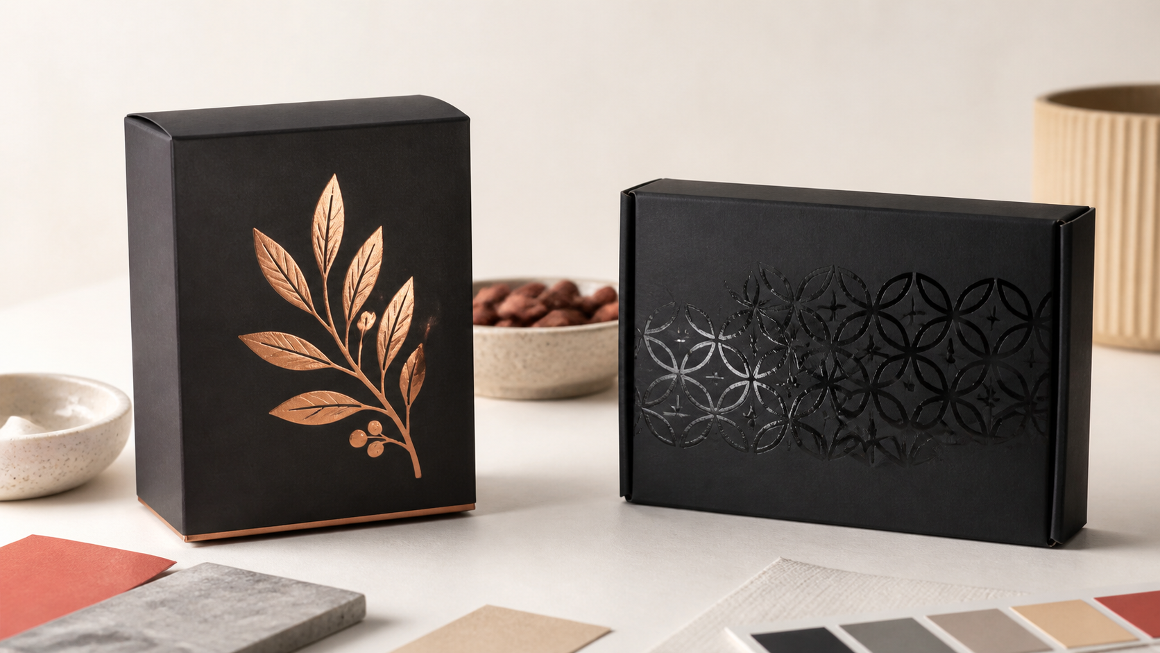 Foil stamping versus spot UV hero visual for For Malaysian Brand Packaging How To Choose