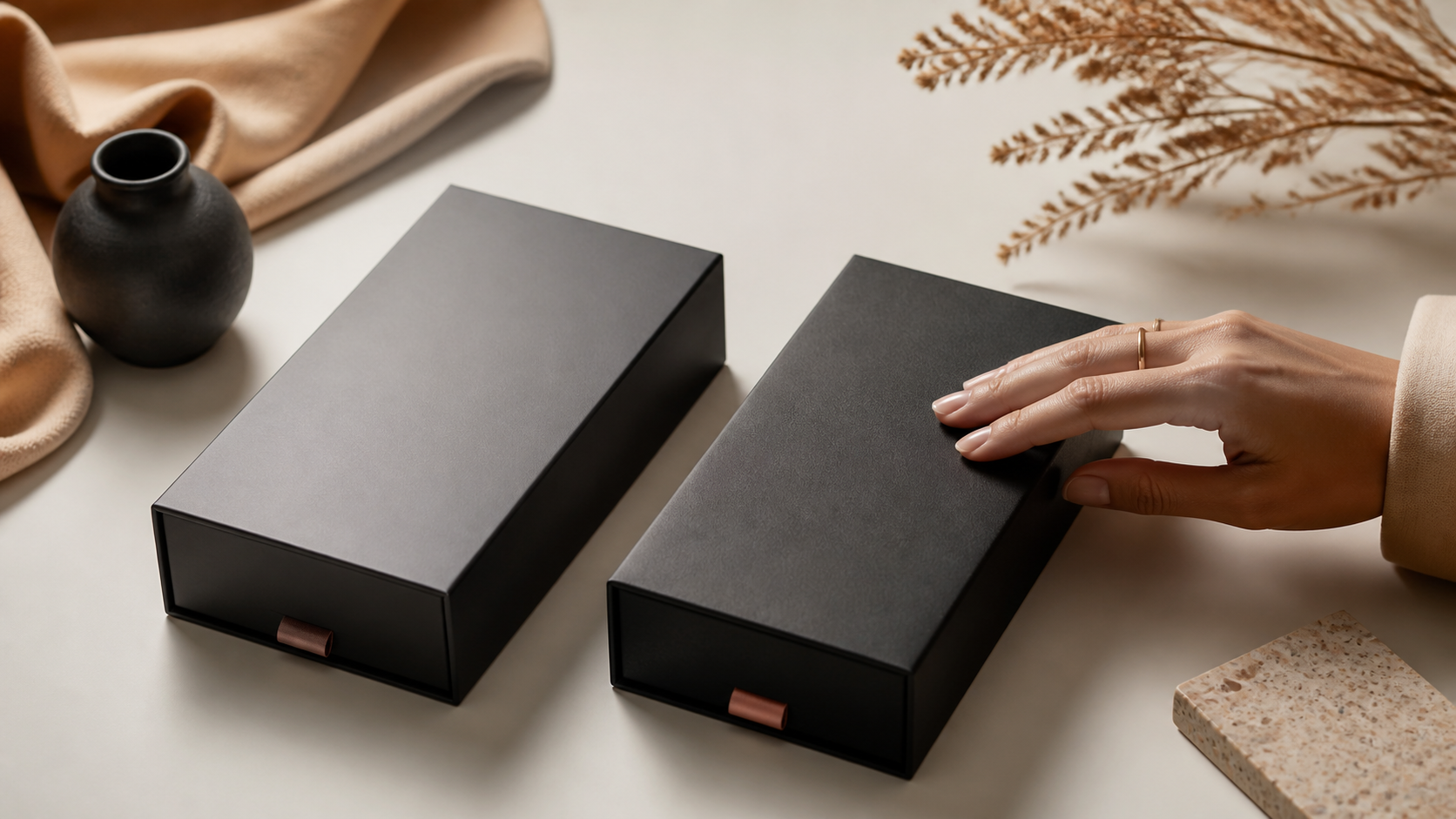 Matte lamination versus soft touch coating hero visual for How Malaysian Premium Packaging Buyers Should Choose